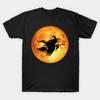 Asian Size Cotton Unisex Tshirt Print T-shirt Halloween Witch Moon T-shirt No-Cut Print Regular Fit