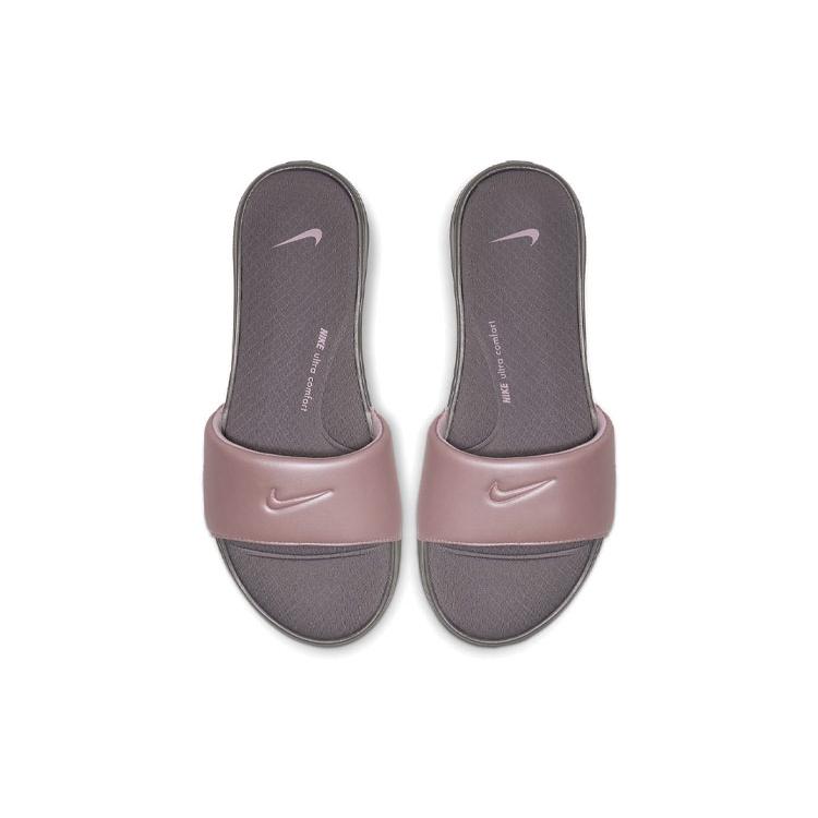 New Nike Ultra Comfort3 Slide Slippers Grey/Pink Women's AR4497-004