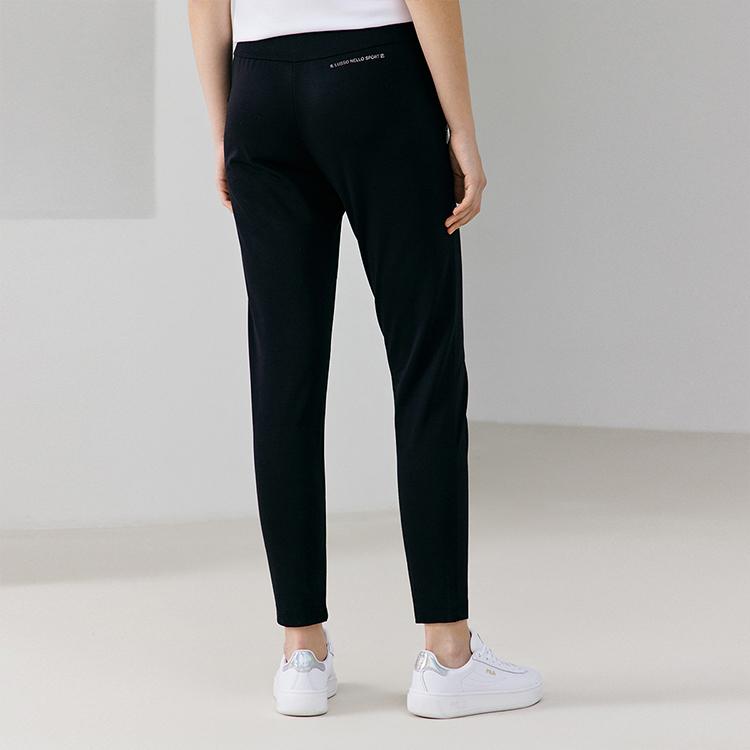 New FILA Knitted Sweatpants Women's Jet Black F11W132657F-BK