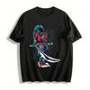 Trendy Astronaut Warrior Scimitar Print Unisex Casual T-Shirt Pure Cotton T-shirt