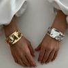 Irregular Round Bracelet Jewelry Fashion Alloy Wide Edition Round Spring Open Bracelet Women