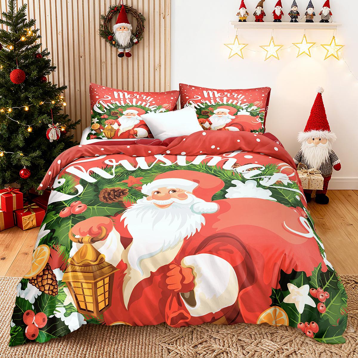 

Набор постельного белья «Рождественский олень и снеговик» из 3 предметов включает 1 пододеяльник и 2 наволочки. Мягкий и приятный к коже. 135x200cm