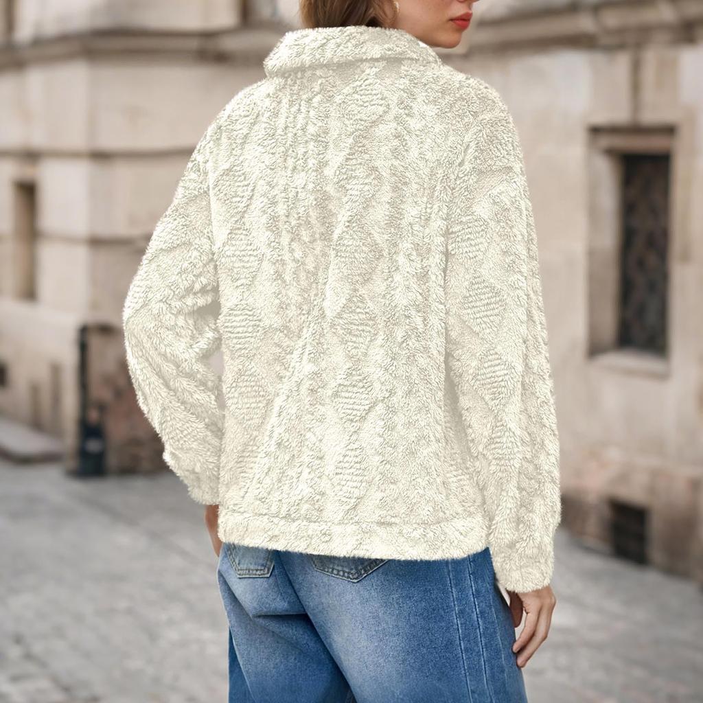 Women's Long-sleeved Hooded Winter Warm Plush Jacket