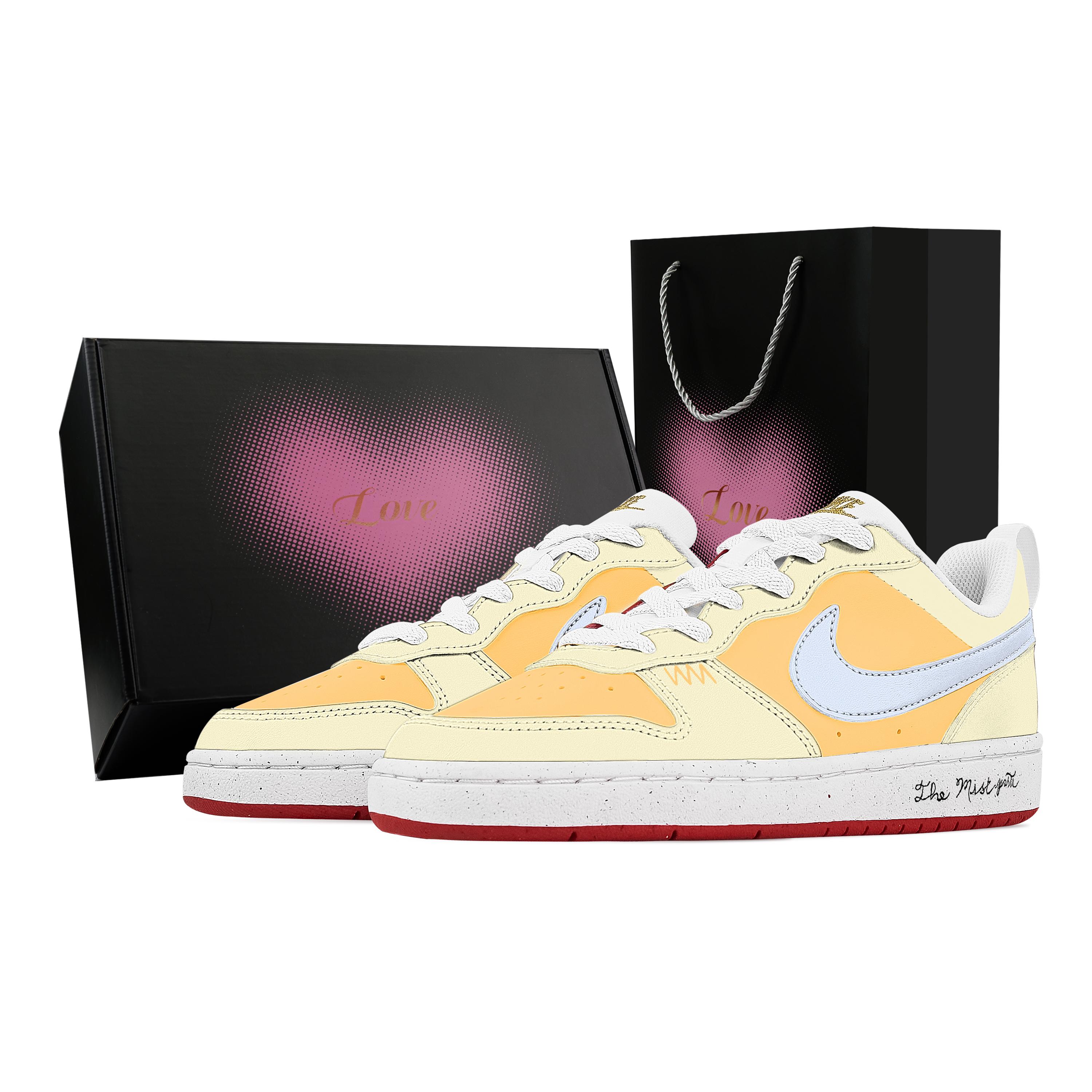 

Nike Court Borough Pineapple, Heart Box Abrasion Resistant Slip Resistant Low top Skateboard Shoes Unisex Yellow Blue DV5456-137(Team529--) 36