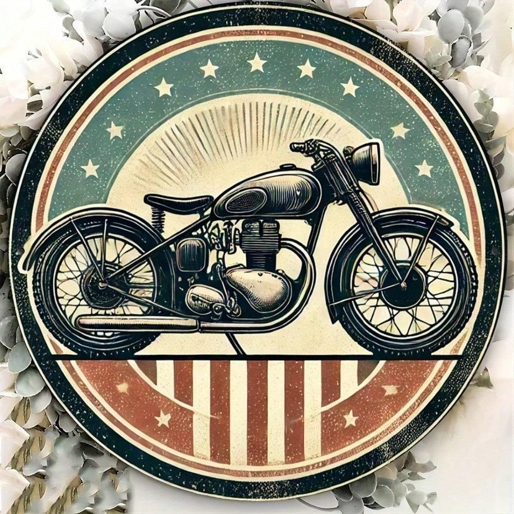 

Retro Motorcycle Metal Tin Sign 8x12 Inch Vintage Garage Wall Decor Aluminum Art for Bar Man Cave різнокольоровий