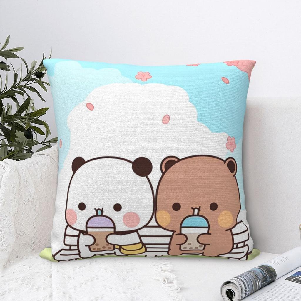 Kawaii Cute Bubu Panda Dudu Pillowcase Soft Polyester Cushion Cover Decoration Throw Pillow Case Cover Home Square 40X40Cm