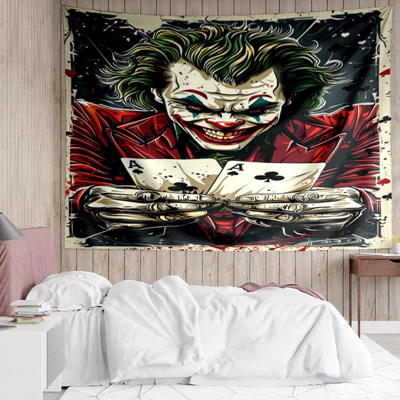 1PC Cool clown Pattern K-pop music group Tapestry Accessories for Bedroom,Livingroom, dormitory Room Wall Decor Fan Birthday Gifts