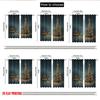 Set Of 2 Flat Printing Merry Christmas Trendy Curtains Cozy Winter Village Tree Digital Printed Polyester Drapes Spring Made