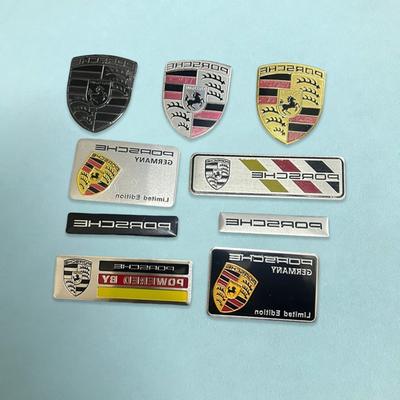 For Porsche Cayenne Panamera Macan 911 Taycan Boxster Cayman 918 Pajun Car 3D Aluminum Badge Sticker Body Trunk Decoration