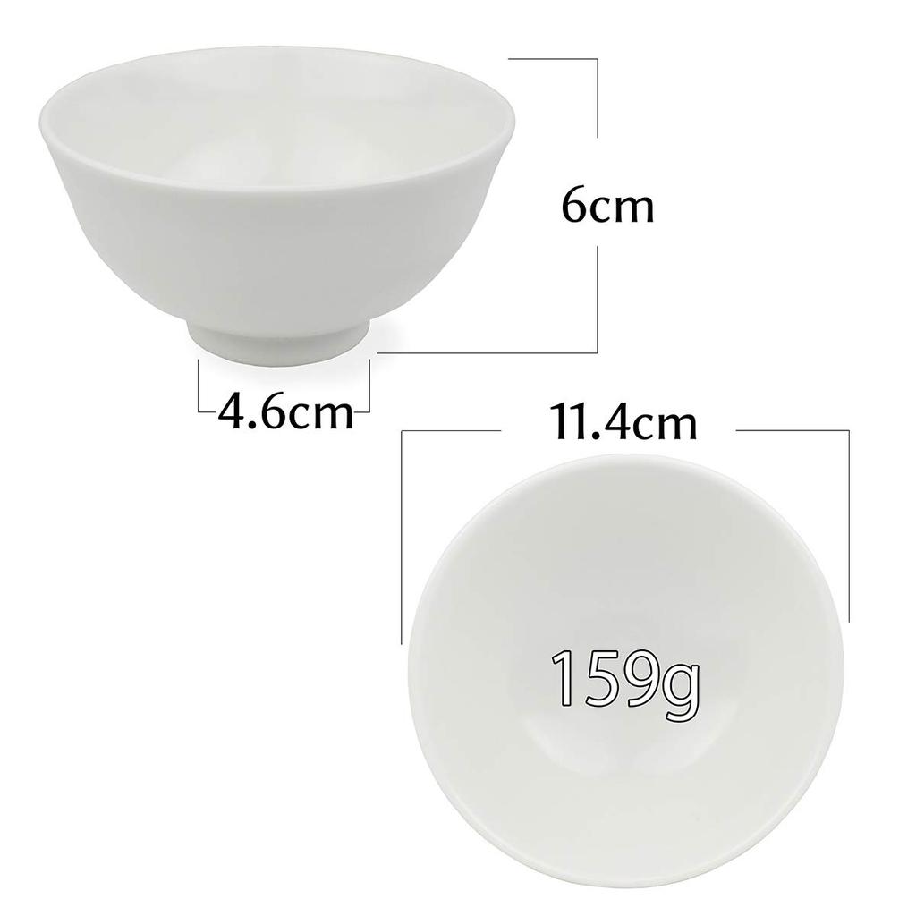 [Made In Japan] Bom Dia Mino Ware Two-Piece Bowl Set, 11.4cm Diameter X 6cm Height (White)