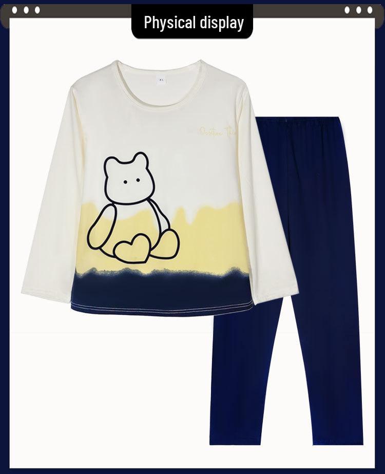 Women's Long Sleeve Cotton Pajama Set - Spring & Autumn Casual Wear