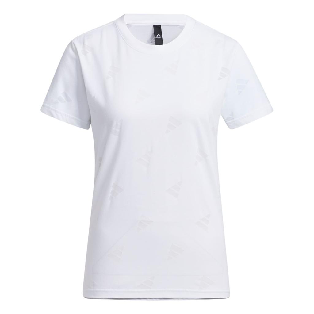 Adidas Fi Tee Burnout Logo Printed Sports Short Sleeve T-Shirt Women Tops White GP0676
