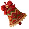 Christmas Bells Ornament Washable Soft Yarn For Car Window Display