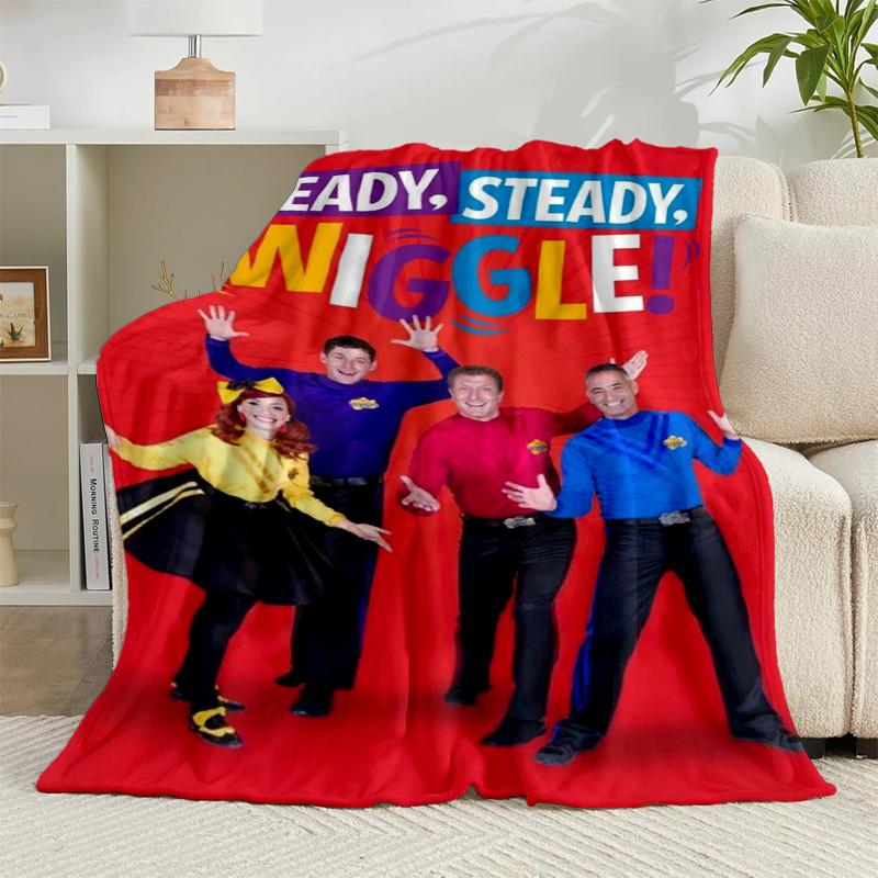 1PC Wiggle And Learn Show Flannel Blanket Gift, Suitable for Both Men And Women, Soft Ideal for Beds And Sofa, Birthday Or Christmas Gift