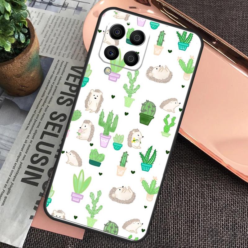 Hedgehog and Balloon For Samsung Galaxy M55 M15 M13 M23 M33 M53 M30s M31s M12 M32 M52 M20 M21 M51 M34 M54 Case