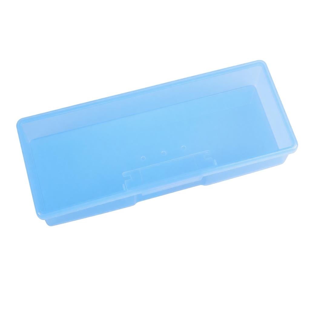 Transparent Storage Box with Holes for Makeup Brushes Nail Art Tools Organizer Portable Compact Design Durable Plastic Container