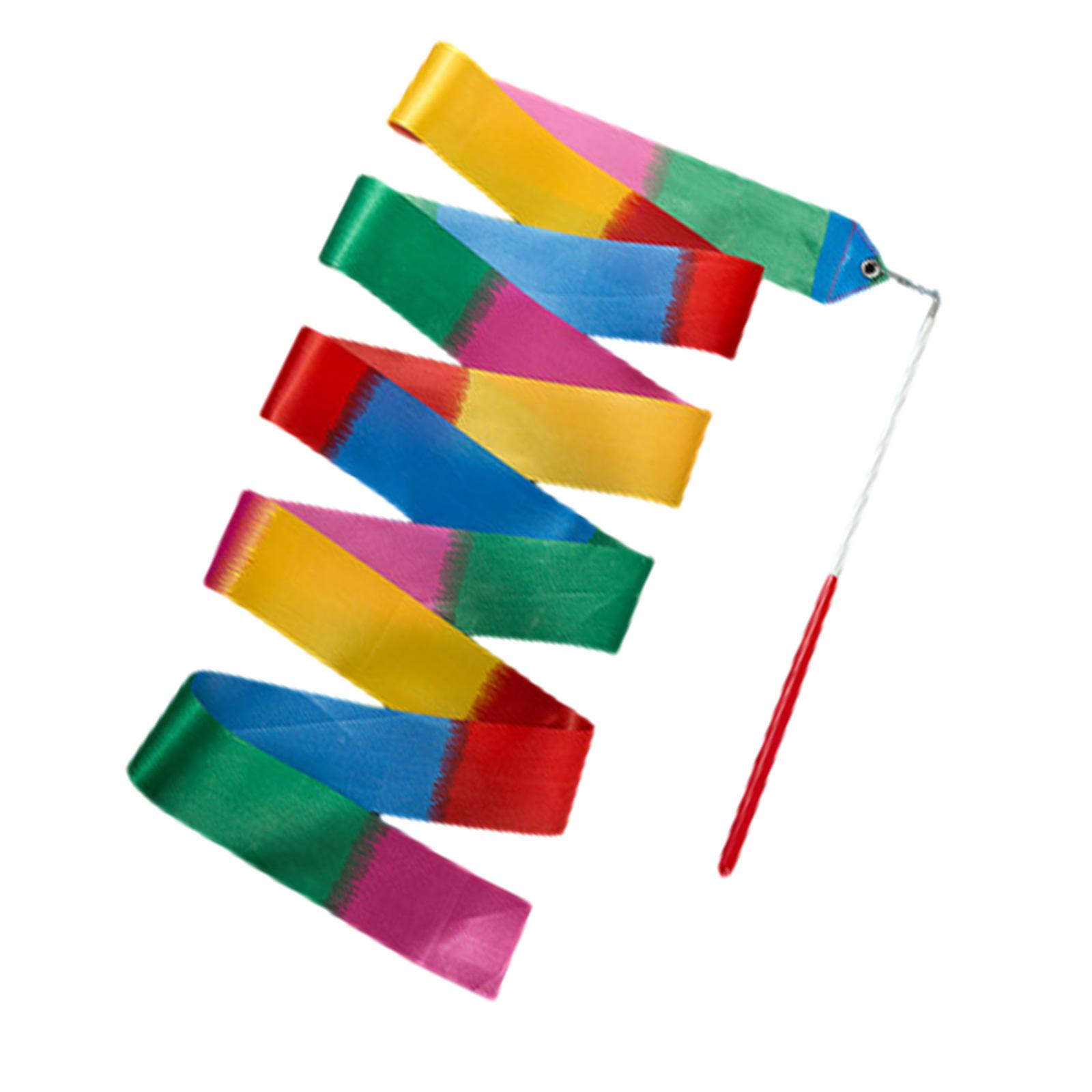 

Длинные ленты для художественной гимнастики для художественных танцев Гимнастическая лента Блестящая танцевальная лента Вращающаяся палочка 2