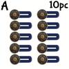 1-10pcs Jeans Buckle Extenders Waist Adjustable Metal Button for Pants Free Sewing Retractable Waistband Stretch Expander