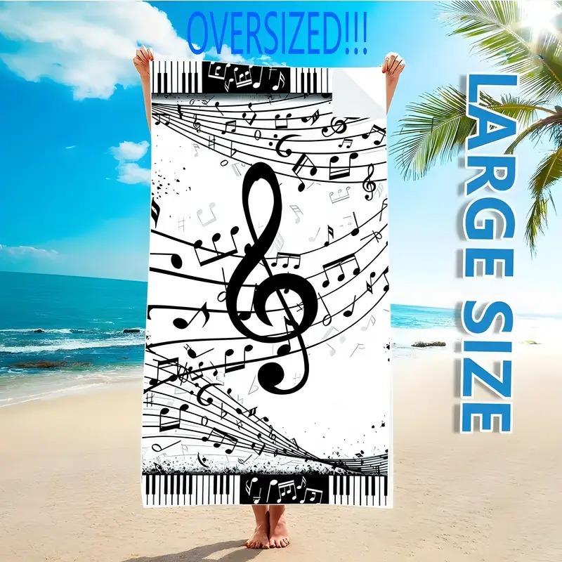 Musik Thema Musiknote Strand Strandtuch Schwimmbad Badetuch Sport Fitness Handtuch