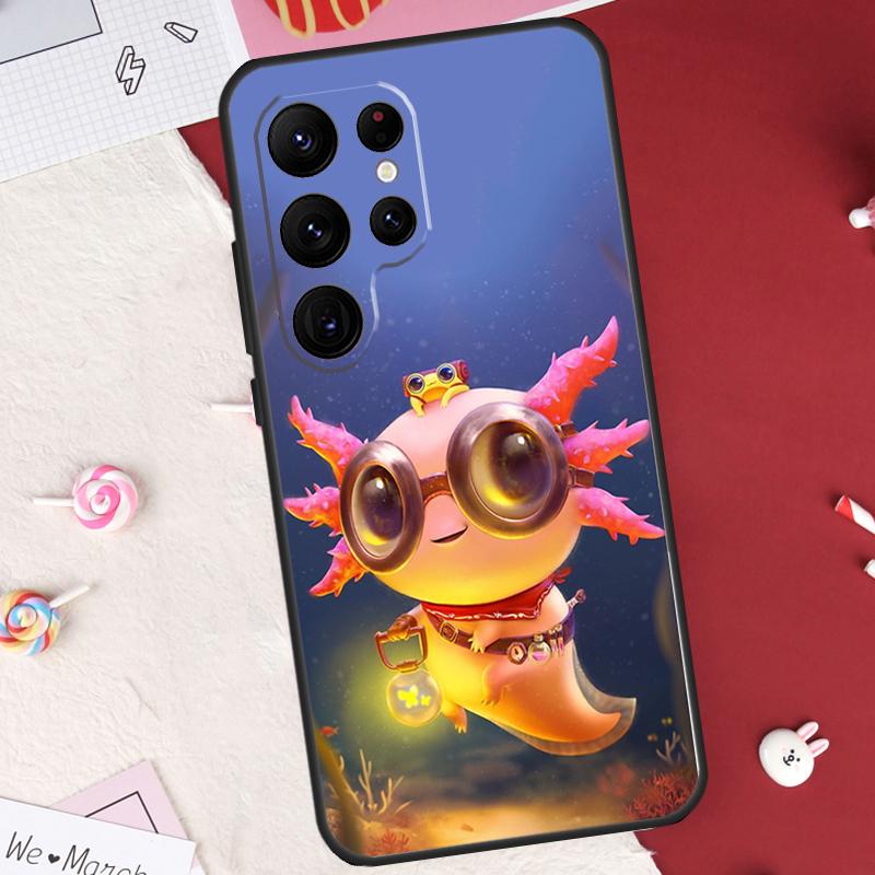 Urocze Zwierzątko Axolotl Etui Do Samsung Galaxy S25 FE S23 FE S20 S21 S22 S24 S25 S26 Ultra S10 S25 Plus Pokrowiec Obudowa