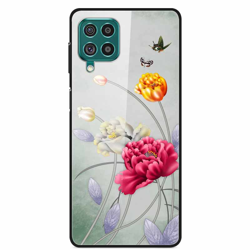 For Samsung M32 Case Tempered Glass Hard Back Cover Case For Samsung Galaxy A12 A22 M32 Phone Case Cover M 32 A 22 Funda Coque