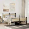 Vidaxl Metal Bed Frame, Without Mattress, Sonoma Oak, 140X200 Cm
