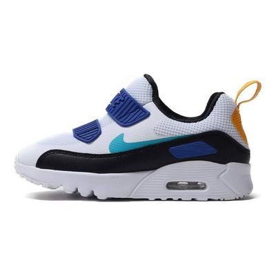 Chaussures de Running Air Max Tiny 90 Basse Baskets Enfants Bleu Blanc 881927-104