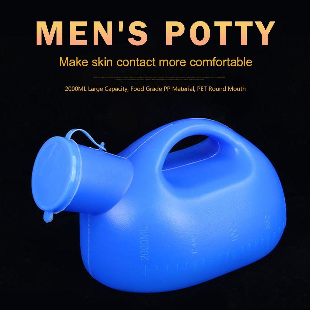 2000ml Capacity Large Capacity Urinal Plastic Material Travel Urinal For Bedridden Elderly