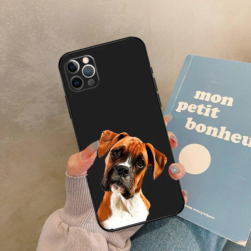 Etui na telefon Boxer Dog do iPhone'a Samsung Galaxy Redmi Xiaomi Oppo OnePlus Note SA 7 8 9 10 11 12 13 14 20 21 22 23 53 54 Pro Max Plus Ultra TPU Miękkie