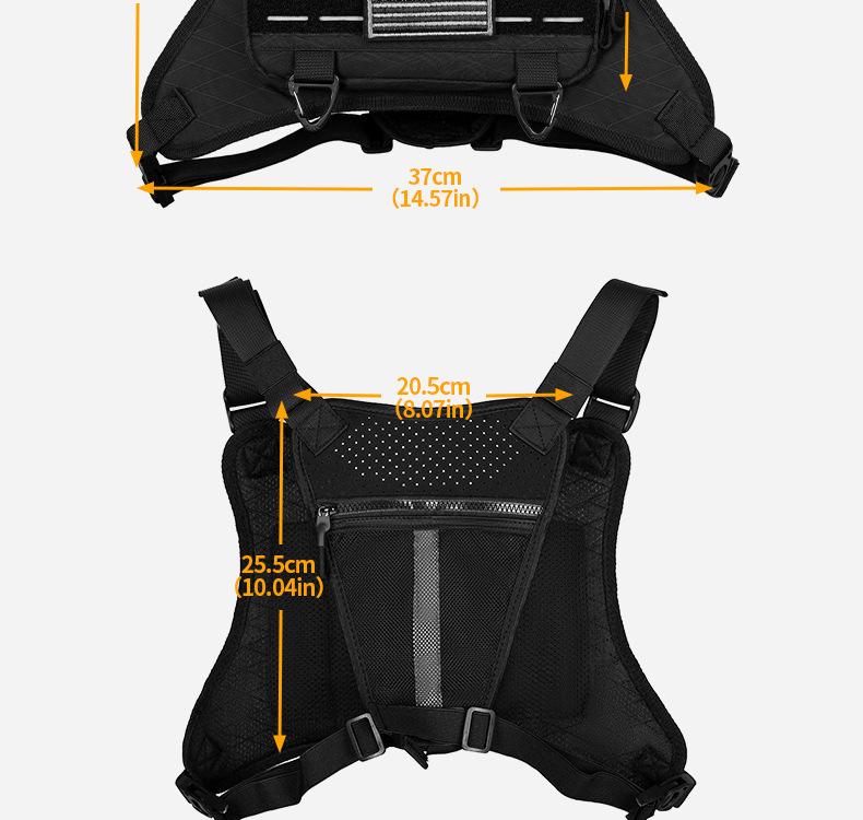 Tide Tactical Functional Vest Bag - Men's Casual Chest & Workwear Backpack