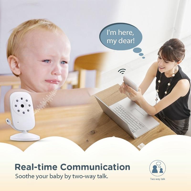 Baby Monitor 3.5 Inch LCD Screen Display Infant Night Vision Camera Two Way Audio Temperature SensorAA