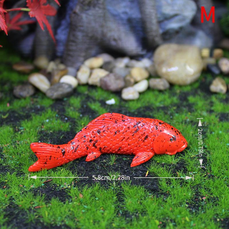 Gift Cartoon Mini Koi Fish Ornament Resin Crafts Cute Carp Figurines Simulation DIY Small Fish Statue Fairy Garden Decorations