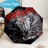 Custom Name Umbrella Metal Music Band Collage Umbrella 8-Frame for Travel, Camping, Casual Lightweight Portable, Essential for Family Gifts