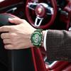 POEDAGAR E108 Practical Business Men's Dual Display Watch Leather Strap Waterproof Casual Fashion Male Wristwatch Gift