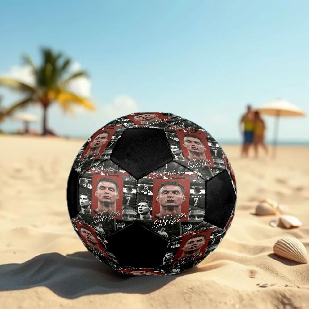 1 pz Pallone da Calcio Cristiano Ronaldo Taglia 5 Pallone da Calcetto Indoor Colorato alla Moda Gioco in Giardino - Ottimo Regalo per gli Appassionati di Sport HE44