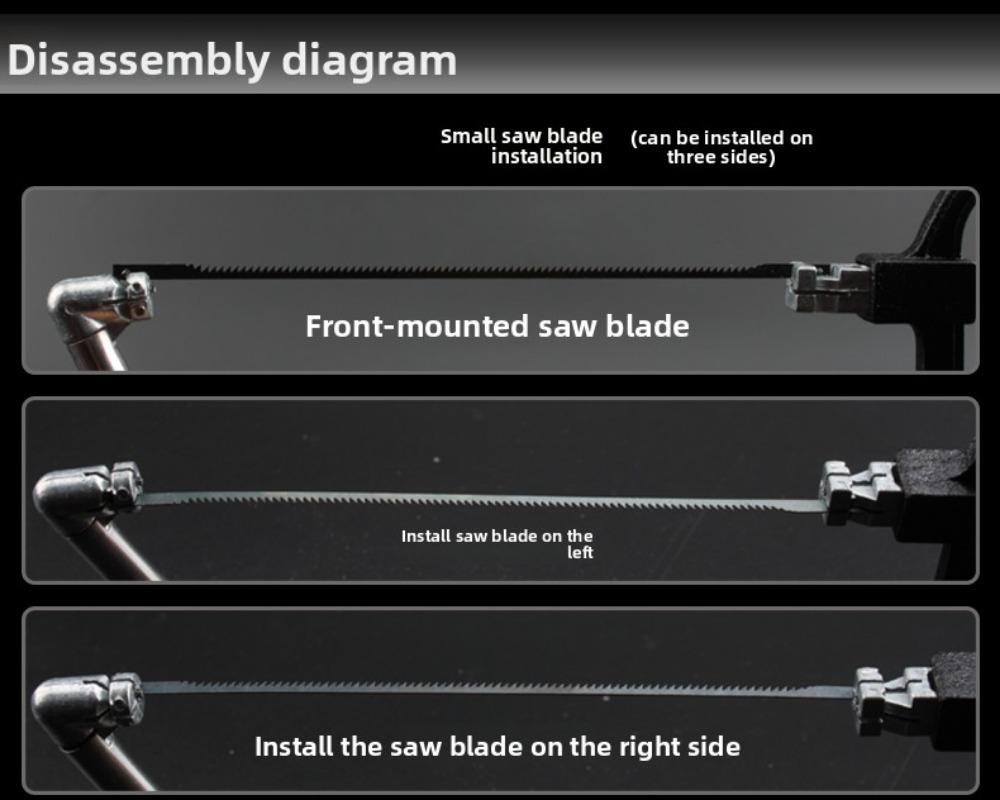 Multi-functional DIY Hand Saw Comfortable Handle Simple and Convenient Blades Kit Sharp Blade Cutting Tool Wood Metal Glass