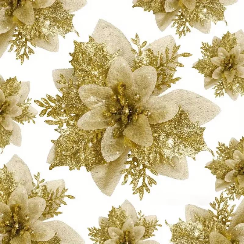 

12/24pcs Artificial Christmas Flowers Christmas Wreath Decorations Suitable for Christmas for Christmas Perfect for Christmas L