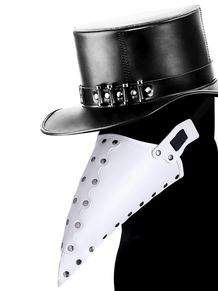 Grappig Middeleeuws Pestdoktersmasker Leer Zwart Snavelmasker Dokter Halloweenmasker Steampunk PU Vogels Cosplay Doctour De Peste