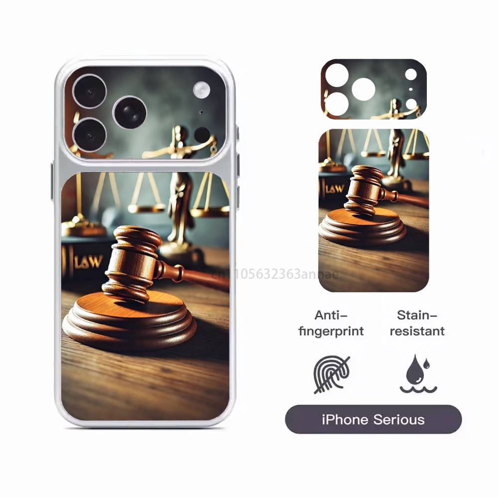 Law Lawyer Judge Justice For Apple iPhone 17 Pro 17 ProMax Full Body Back Cover Decal Skin