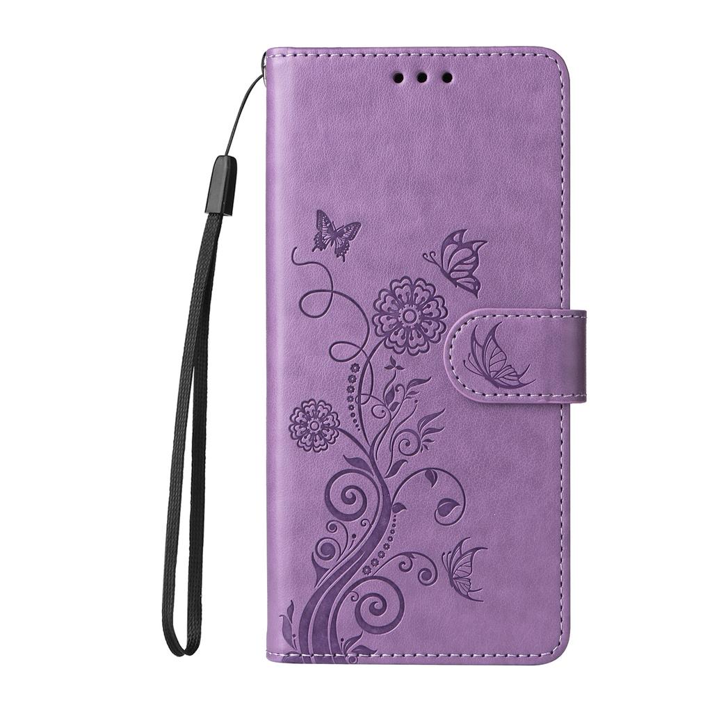 For Infinix Hot 50 Pro+ 4G Leather Case Butterfly Floral Imprint Wallet Stand Cover