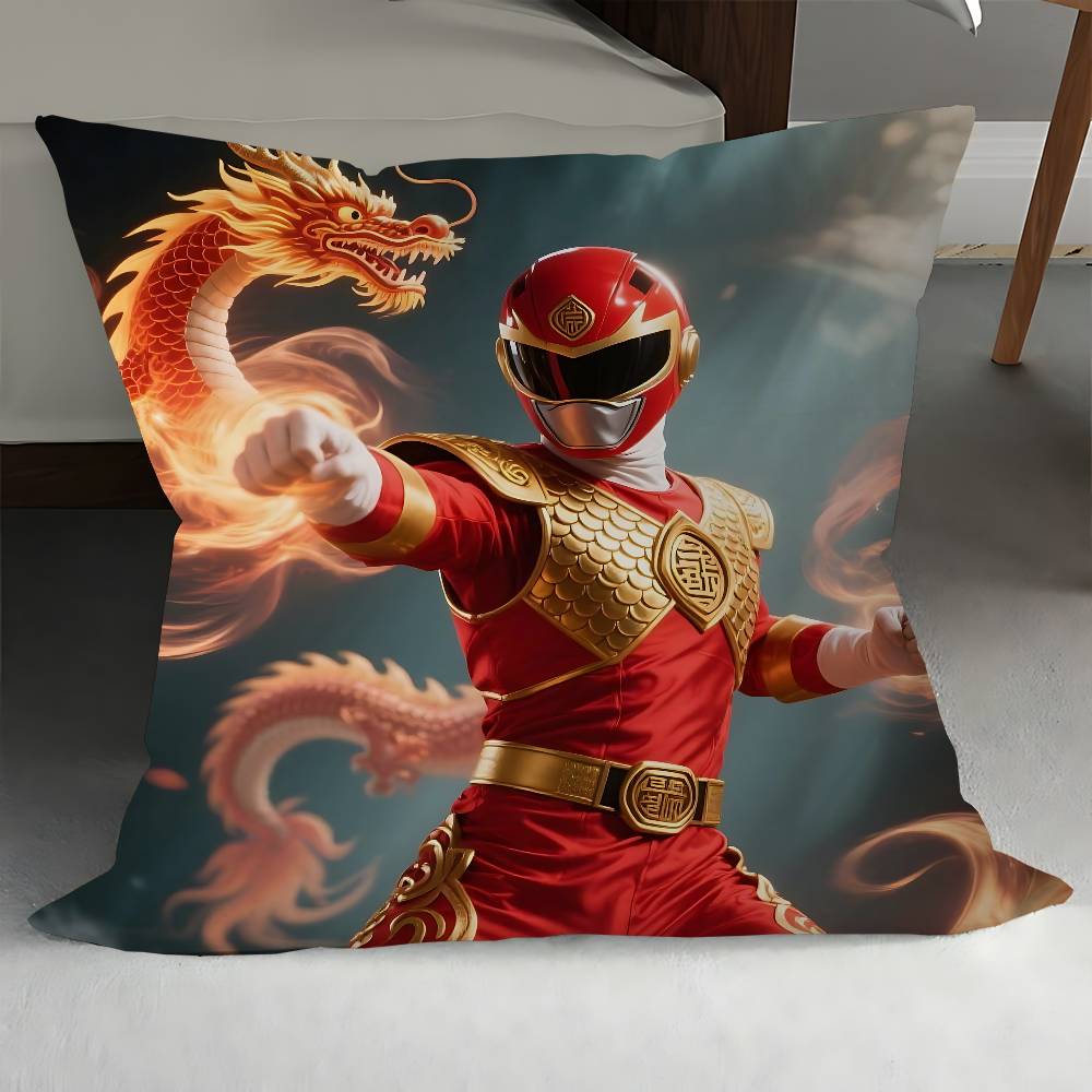 P-Power R-Rangers Кленовый Дизайн Наволочка Счастливый Осенний Урожай Декор Праздничный Декор Наволочка 12x12Inch