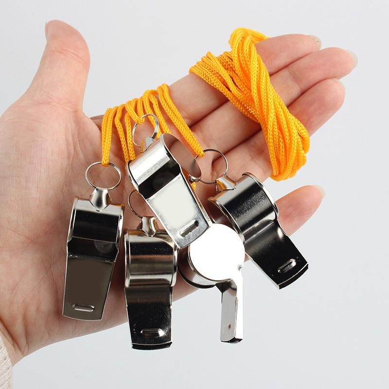 Metal Whistle Referee Sports Rugby Stainless Steel Whistle Soccer Basketball Party Training School Cheerleading
