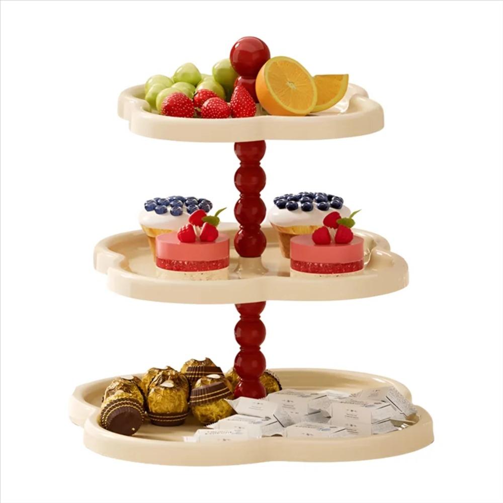 Retro Jewelry Display Rack Flower Shape Cupcake Serving Stand Tiered Serving Trays  Living Room