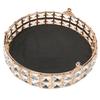 Crystal Mirror Cake Stand Holder Rack Wedding Dessert Cupcake Pan Cake Display Tray Table DecorRound