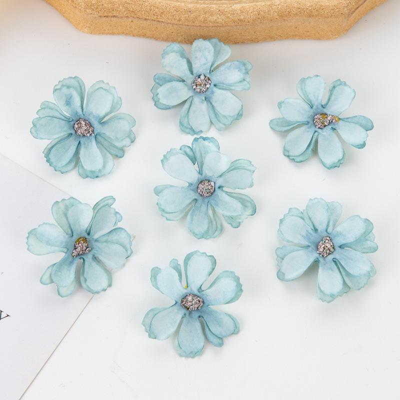 Simulation Star Language Flowers Diameter About 4.5cm Daisy Ethnic Headdress DIY Handmade Gift Box Candy Box Decorative Flowers Elegance Fake Flowers