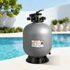 Sand Filter, 609.6 mm, 246.1 LPM Above Inground Swimming Pool Sand Filter System, with 7-Way Multi-Port Valve, Backwash, Rinse, Recirculate, Waste,