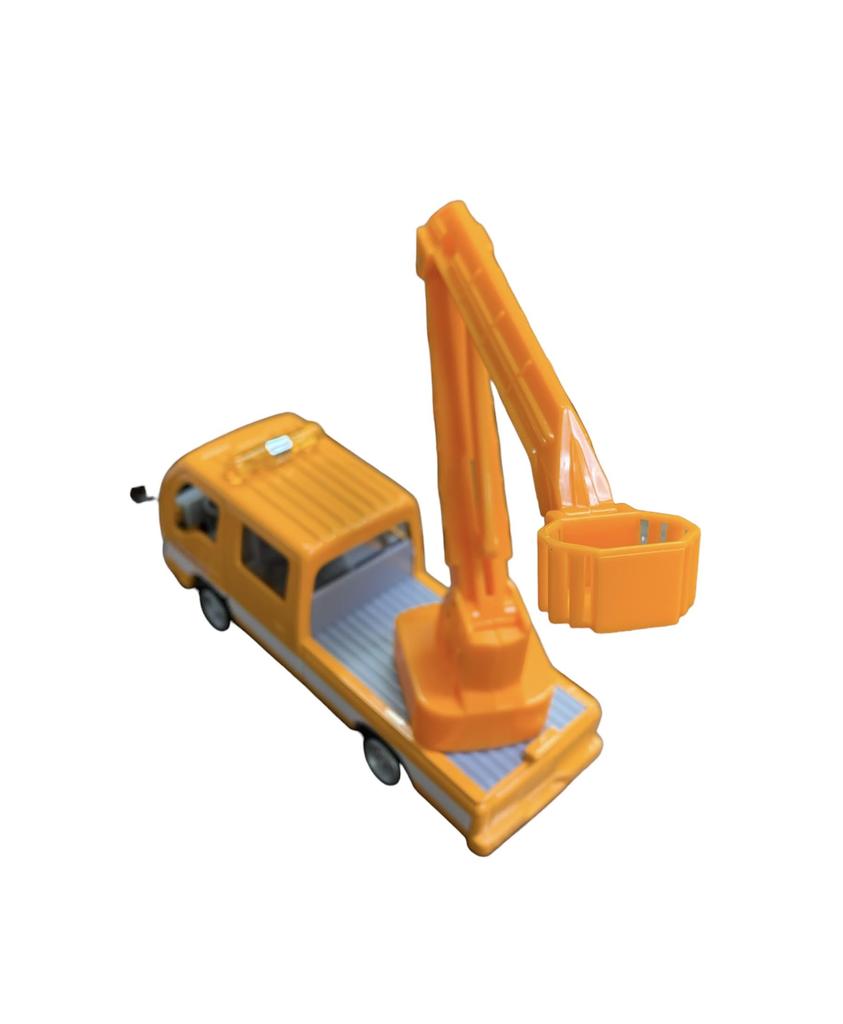 Isuzu Elf Truck Work Miniature Vehicle Isuzu Aerial Work Platform (Aerial Platform) [Pull-Back Car/Work Series] (Orange)