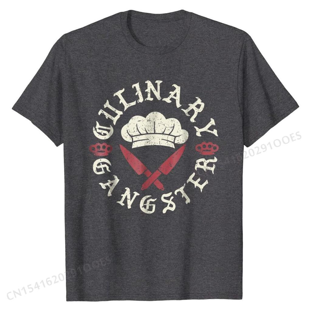 Awesome Cook Gift Shirt Line Cook Culinary Gangster Chef Tee Normal Top T-shirts Latest Tops Shirt Cotton Men Geek