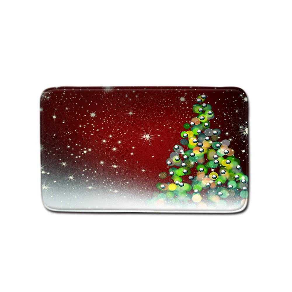 Christmas Bathroom Shower Curtain Four-Piece Floor Mat Toilet Non-Slip Door Mat Bedroom Living Room Absorbent Carpet