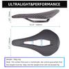 3D Printed Full Carbon Fiber Bicycle Saddle for Men/Women - 7 x 9mm Carbon Rails - Adaptive Bicycle Seat for Mountain Road and Gravel Bikes